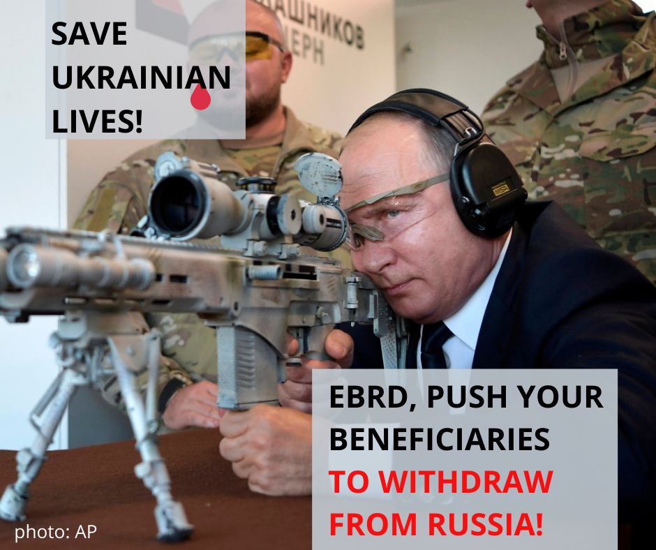 No more investments for companies supporting Russian aggression